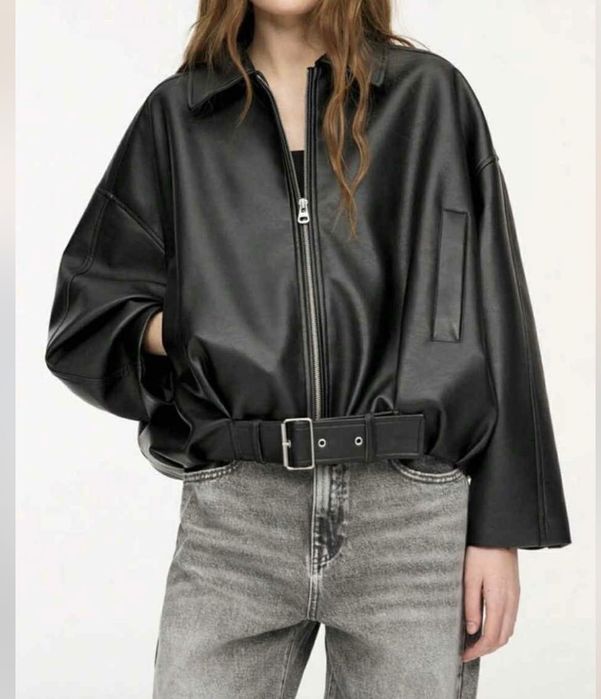 Кожено черно яке