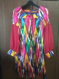 Платье женское, национальное, атлас, размер 44-46