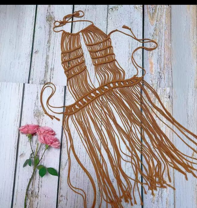 Macrame rochie noua bej boho