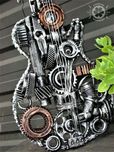 Cadou unic.Decor industrial CHITARA, produs hand made STEAMPUNK