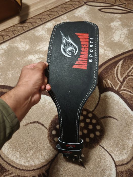 Кожен Фитнес Колан Armageddon Sports 15 см, M