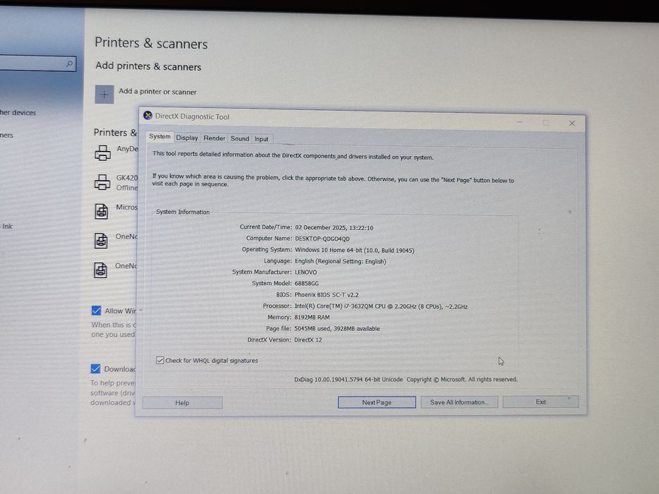 Lenovo Thinkpad, i7, 8gb ram, Nvidia GeForce GT 740M