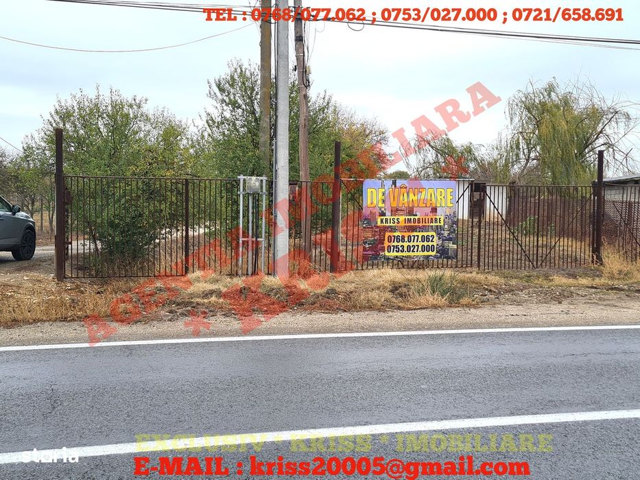TEREN 21579 Mp. Curs Construcții + 4 Anexe La 35 Km Pitești - Buzoești