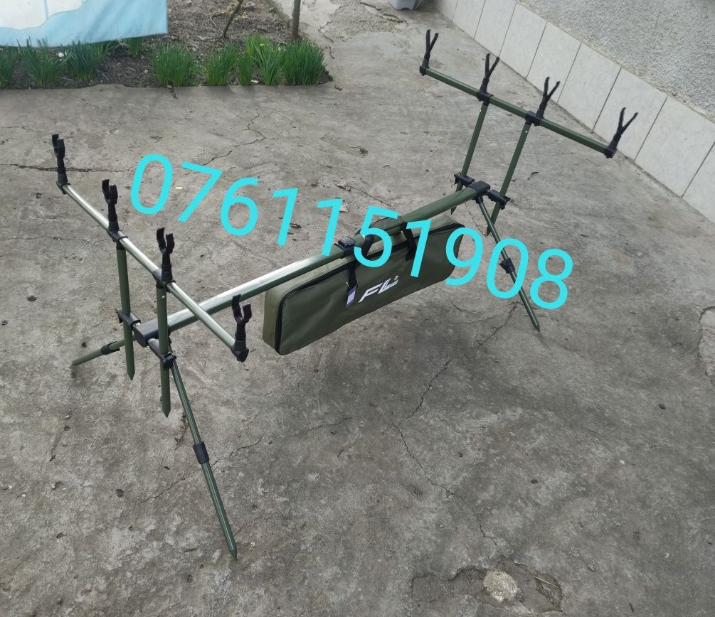 Suport- Rod Pod - Rodpod -4 pentru 4 Lansete + 4Avertizori