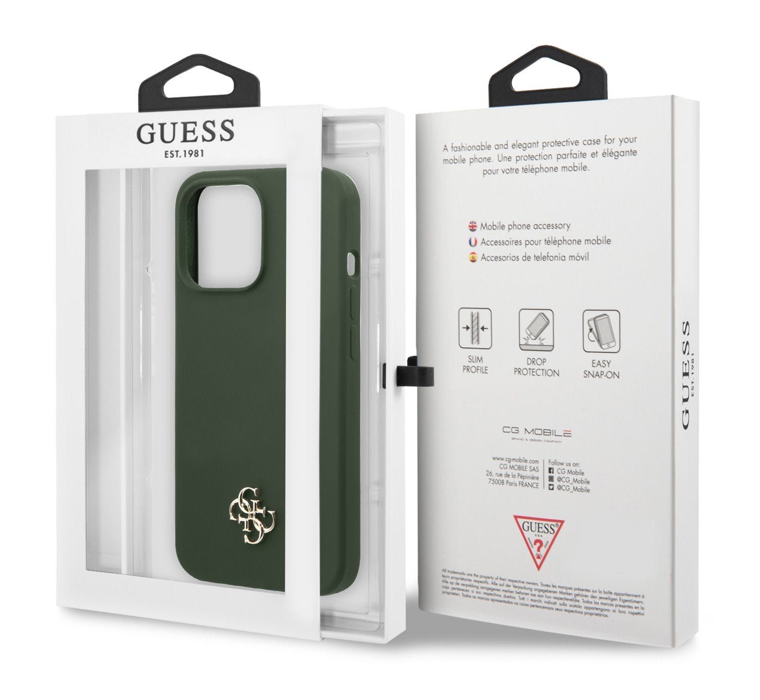 Калъф Guess Apple iPhone 13 Pro 4G Silicone Metal Logo