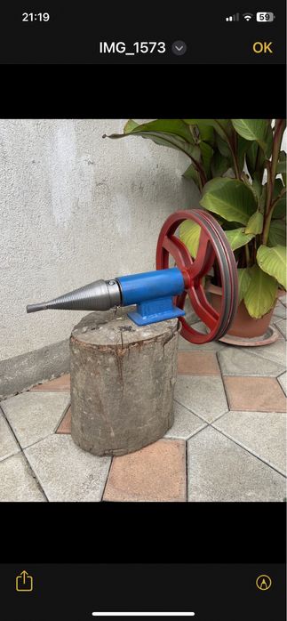 Ansamblu masina de crapat lemne pentru TRACTOR si motor termic fulie