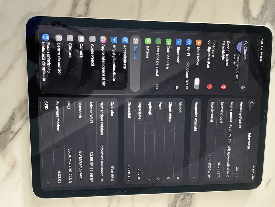 Ipad Pro 4th gen 11”, 2022, 256gb, A2761, nou!