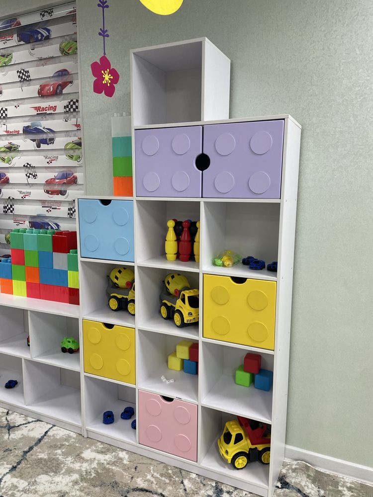 Стеллаж лего мебель в детский сад