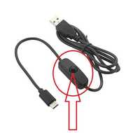 Cablu USB la Tip C Buton ON OFF Cablu USB Type C Buton Pornit Oprit