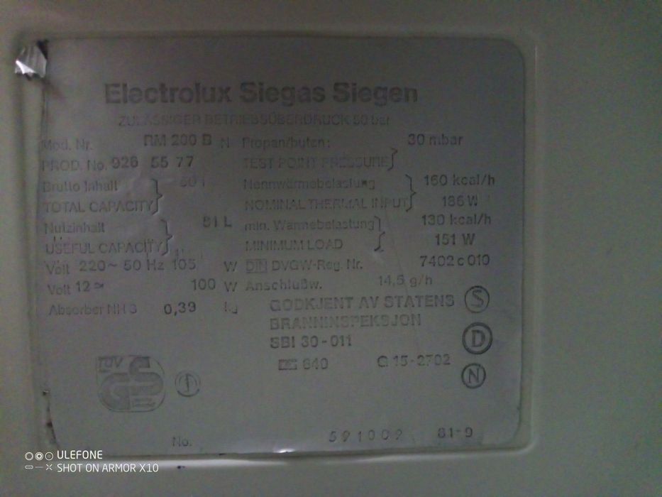 Frigider rulotă camper Electrolux gaz 220 V 12 V