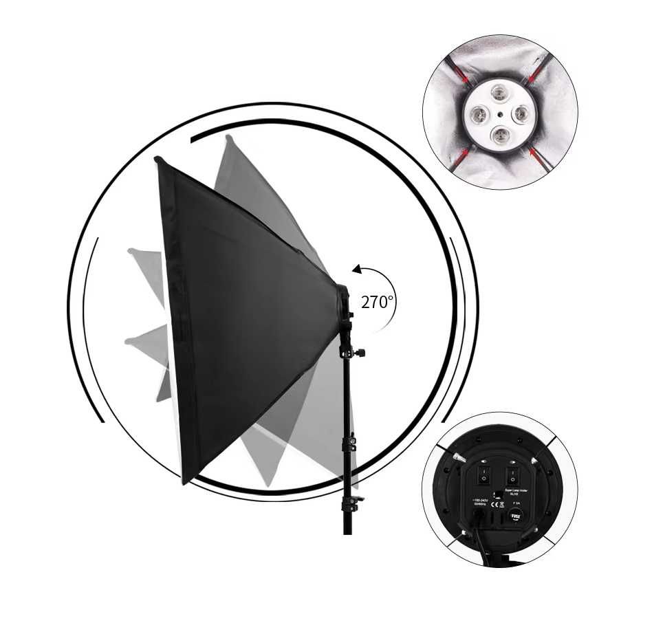 К-кт  Софтбокс 8х45W 5500K постоянно осветление , фотография / видео