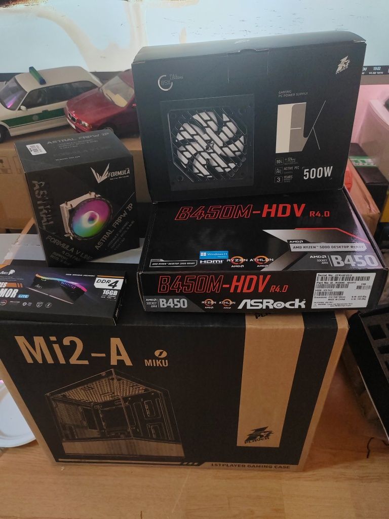 Pc gaming nou garantie  wifi rtx4000 ryzen5 5500 16gb ddr4 rgb 1tb ssd