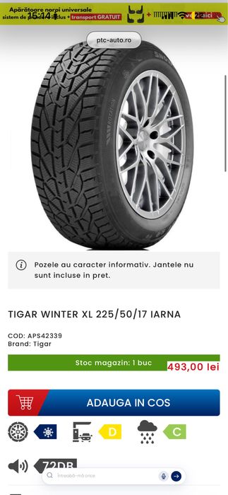 Anvelope 225/ 50 R17