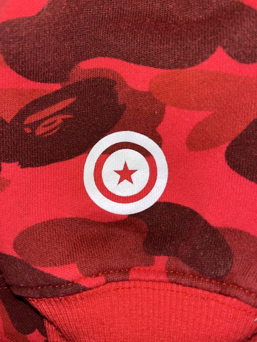 Bape hanorac zip up rosu shark marime S nou