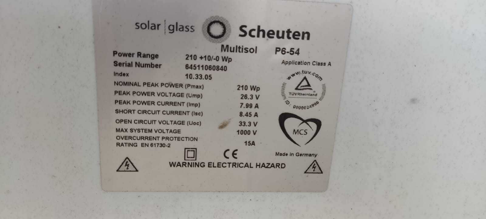 panou solar marca scheuten  210w