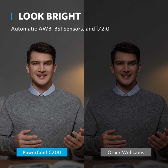 AnkerWork C200 2K HD Webcam,HDR уебкамера