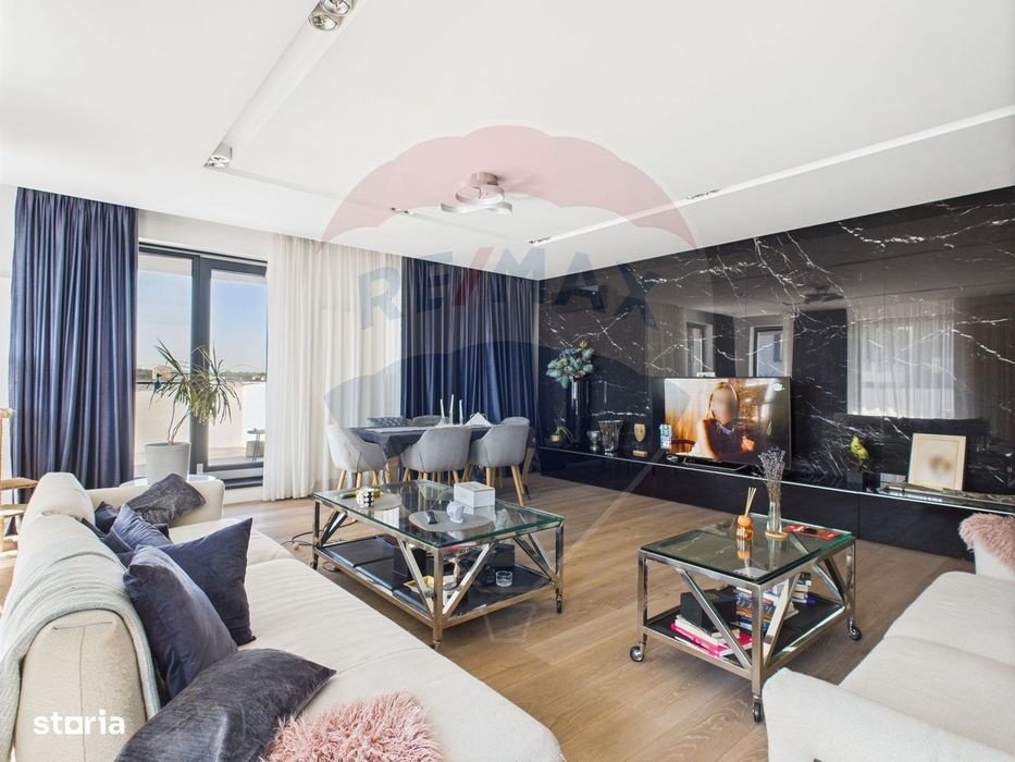 Penthouse Pipera |  Terasă Panoramică 115 mp | Mobilier Rovere