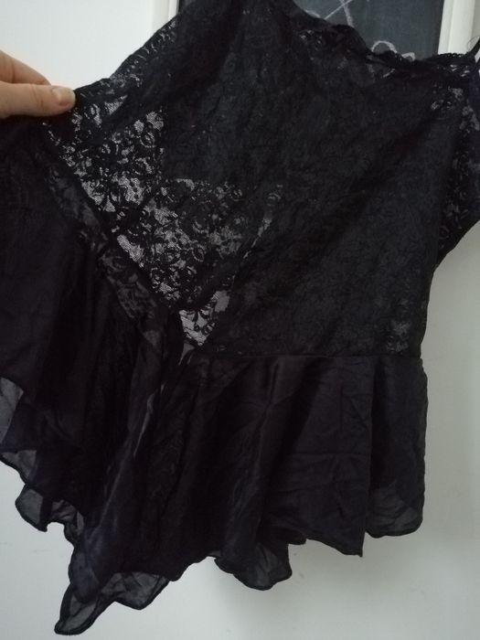 Rochita vintage din dantela neagra sexy lenjerie noapte marimea M/L