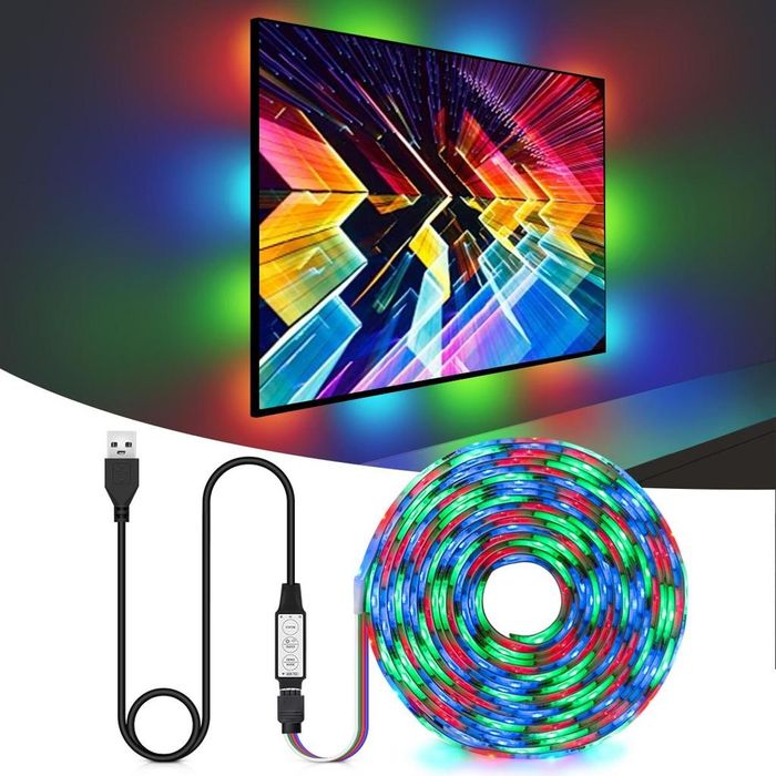 Banda Led 5050 cu USB și aplicație, 5M