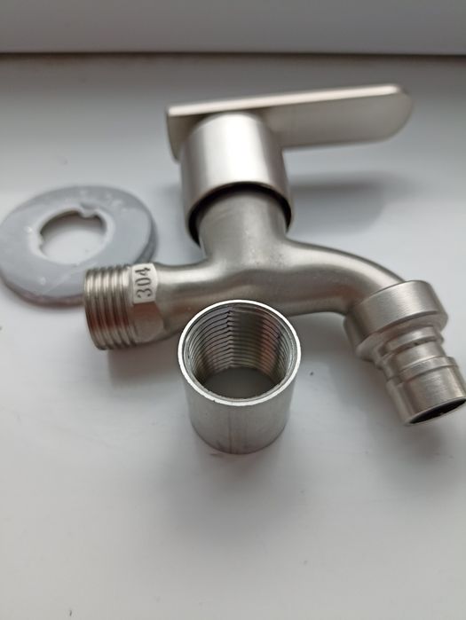 Robinet cu corp de inox 304+mufa sudabila inox 304  de 1/2