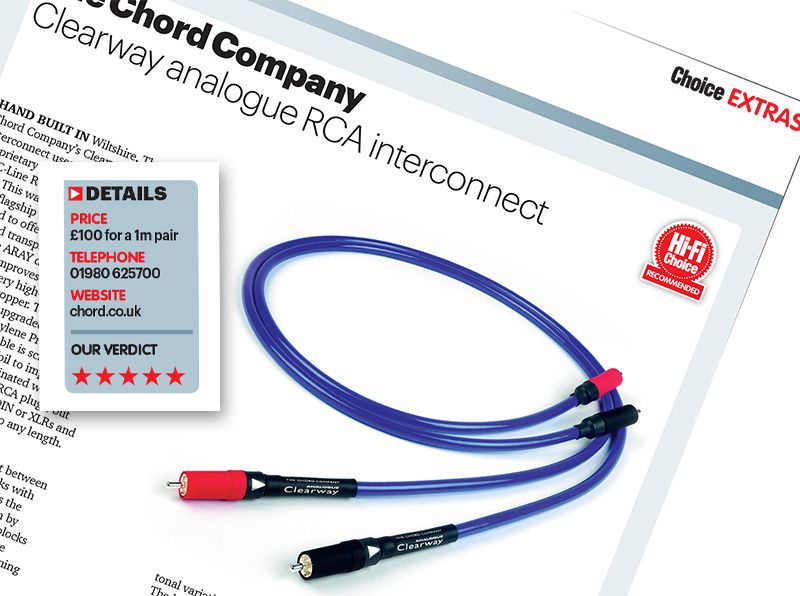 Vand cablu Chord Clearway 2 Rca