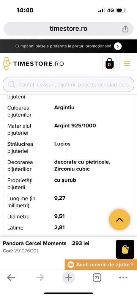 Cercei Pandora cercuri inlantuite