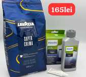Cafea lavazza si kit mentenanta cu filtru solutie si vaselina.