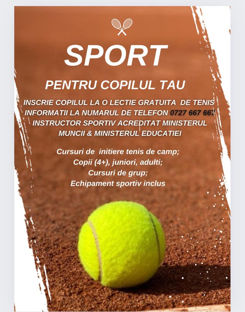 Antrenor tenis camp acreditat MM + MTS/Instructor sportiv