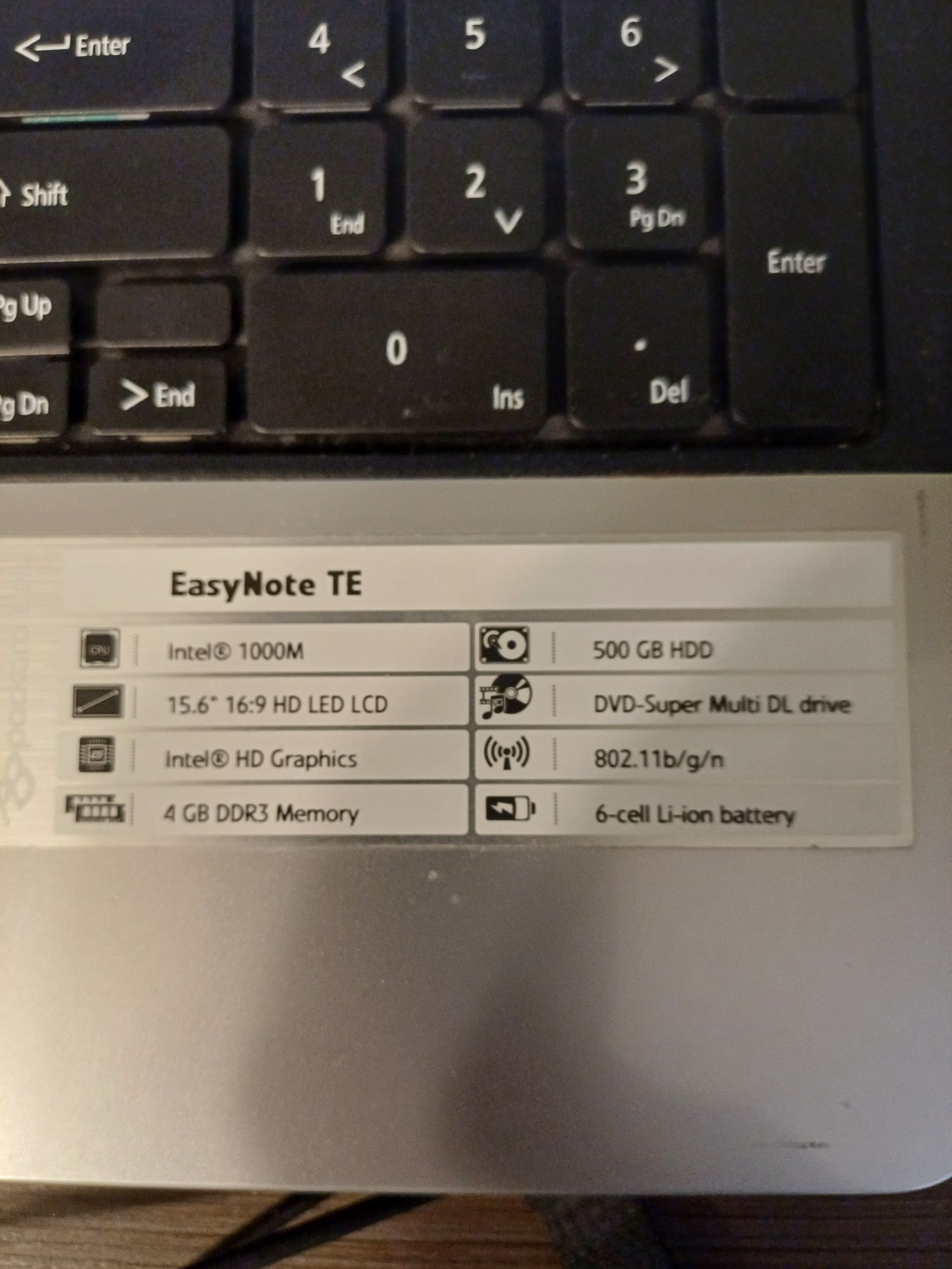 Laptop PACKARD BELL easy note