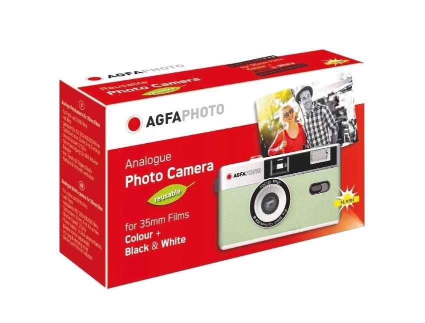 Camera Compacta, AgfaPhoto pentru film 35mm (135) + Lampa, Verde