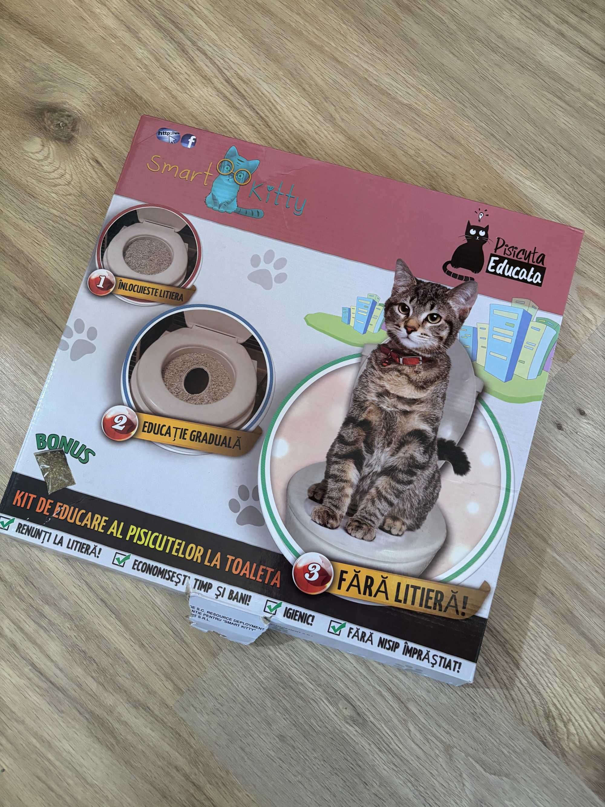 Kit pisici pt educare la toaleta (Smart Kitty)