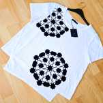 Tricou bumbac Zara,insertii catifea, new model