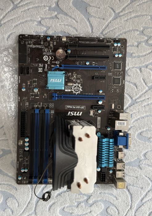 Материнская плата+кулер+процессор