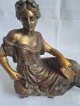 statueta antimoniu stil Franz Bergman