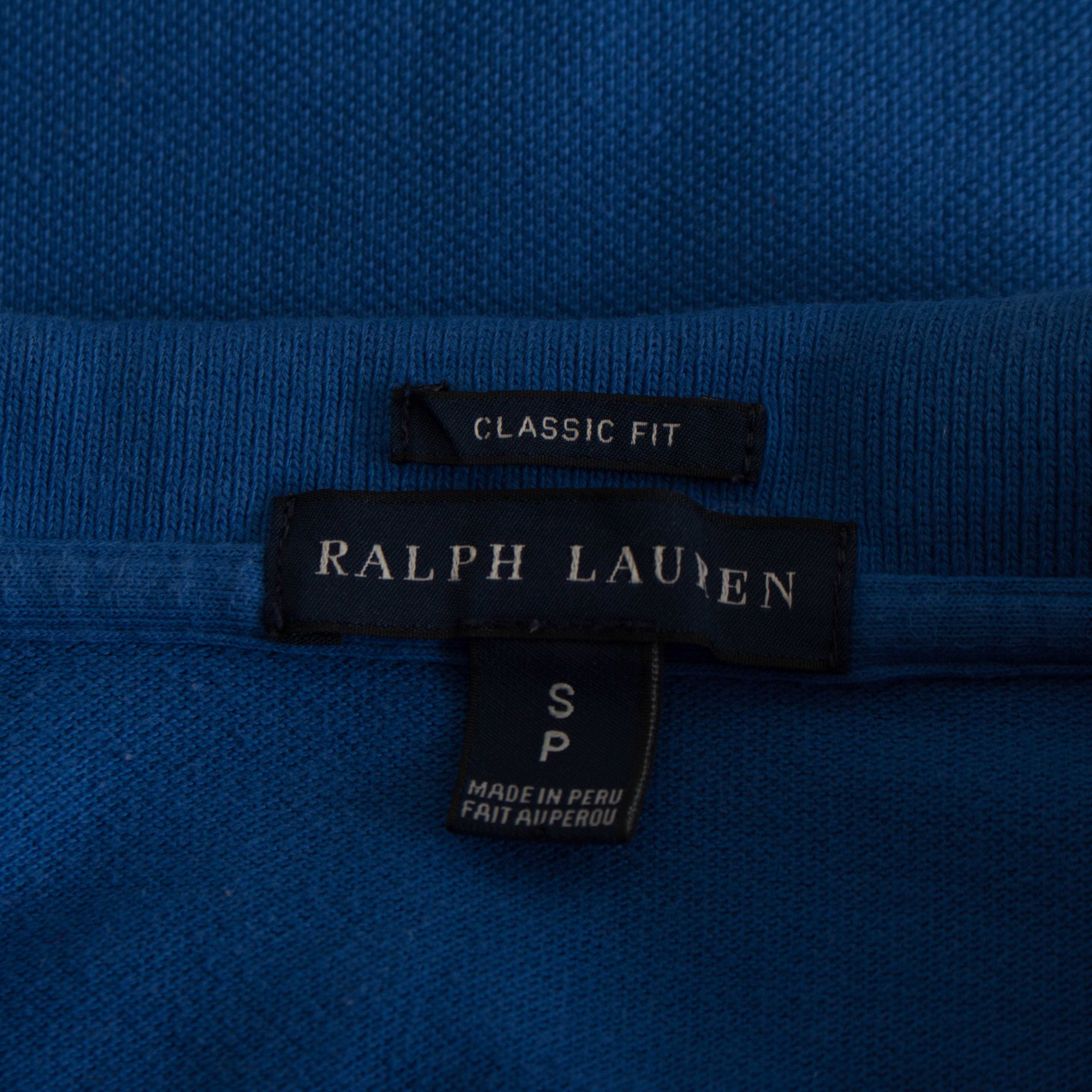 RALPH LAUREN Страхотна дамска синя поло тениска размер S