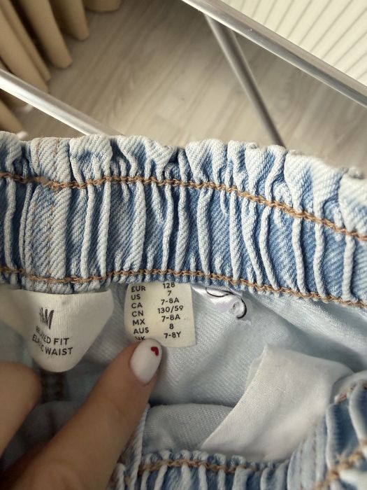 Blugi fete H&M Minnie 128 cm 7-8 ani