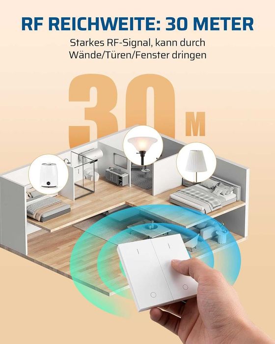 НОВИ! 2 бр Безжичен контакт с дистанционно 16A / 3500W, 30 м обхват