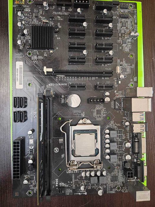 Материнская плата B250 BTC-12P, процессор Intel 3930, DDR4 8gb