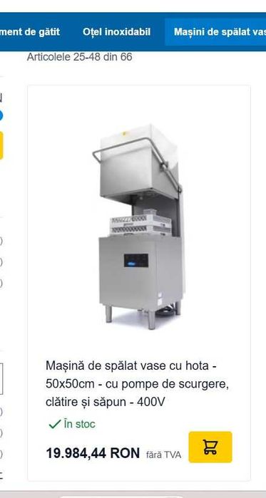 Masina vase cu capota - cos 50 x 50 - Italia-pompe incluse- 400v -2022