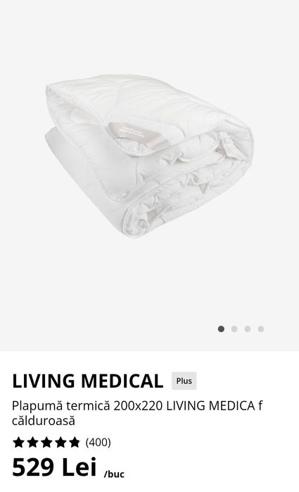 Plapumă termică foarte călduroasă Living Medical 200x220