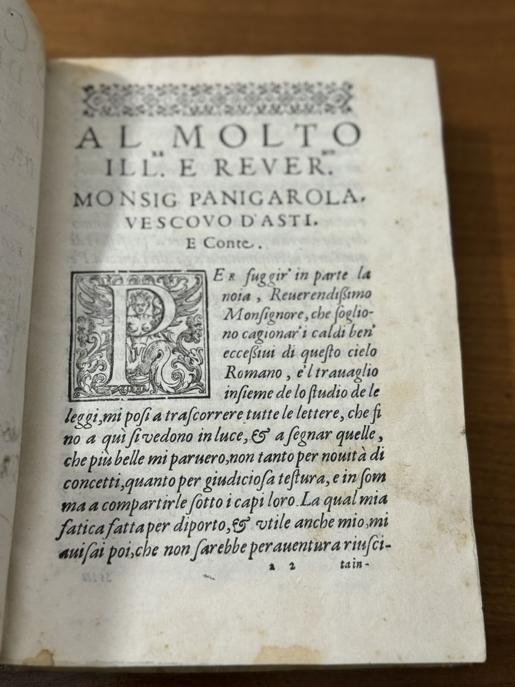 1595 Carte foarte veche antica- secol 16 Scielta di lettere