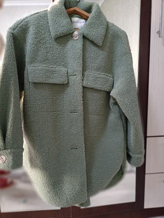 Полупальто-рубашка тедди новый