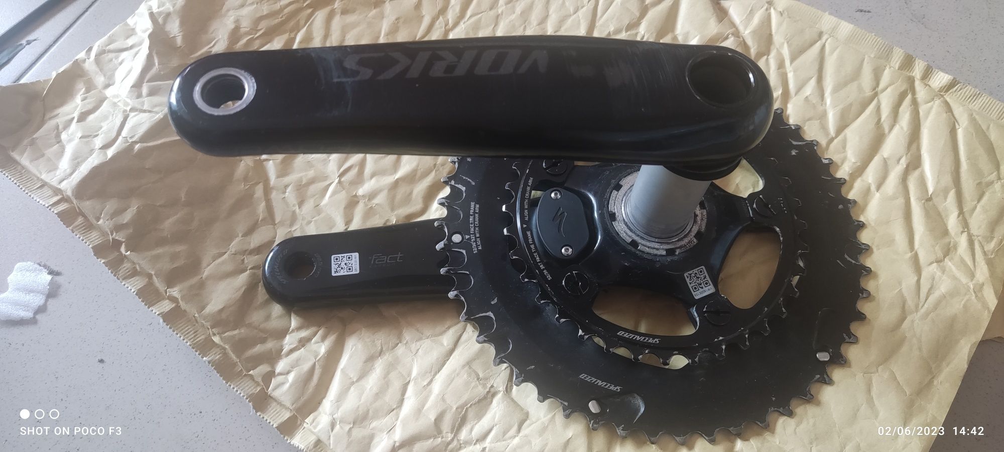Specialized S-Works 4iiii DualPower BB 30 Carbon Chainset 52/36 172.5
