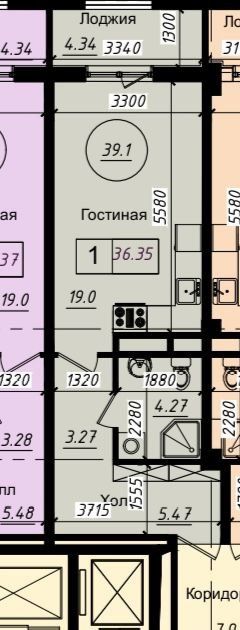 Юнусобод т-ни САМПИ НОВОСТРОЙКА Котлован 26.6м2