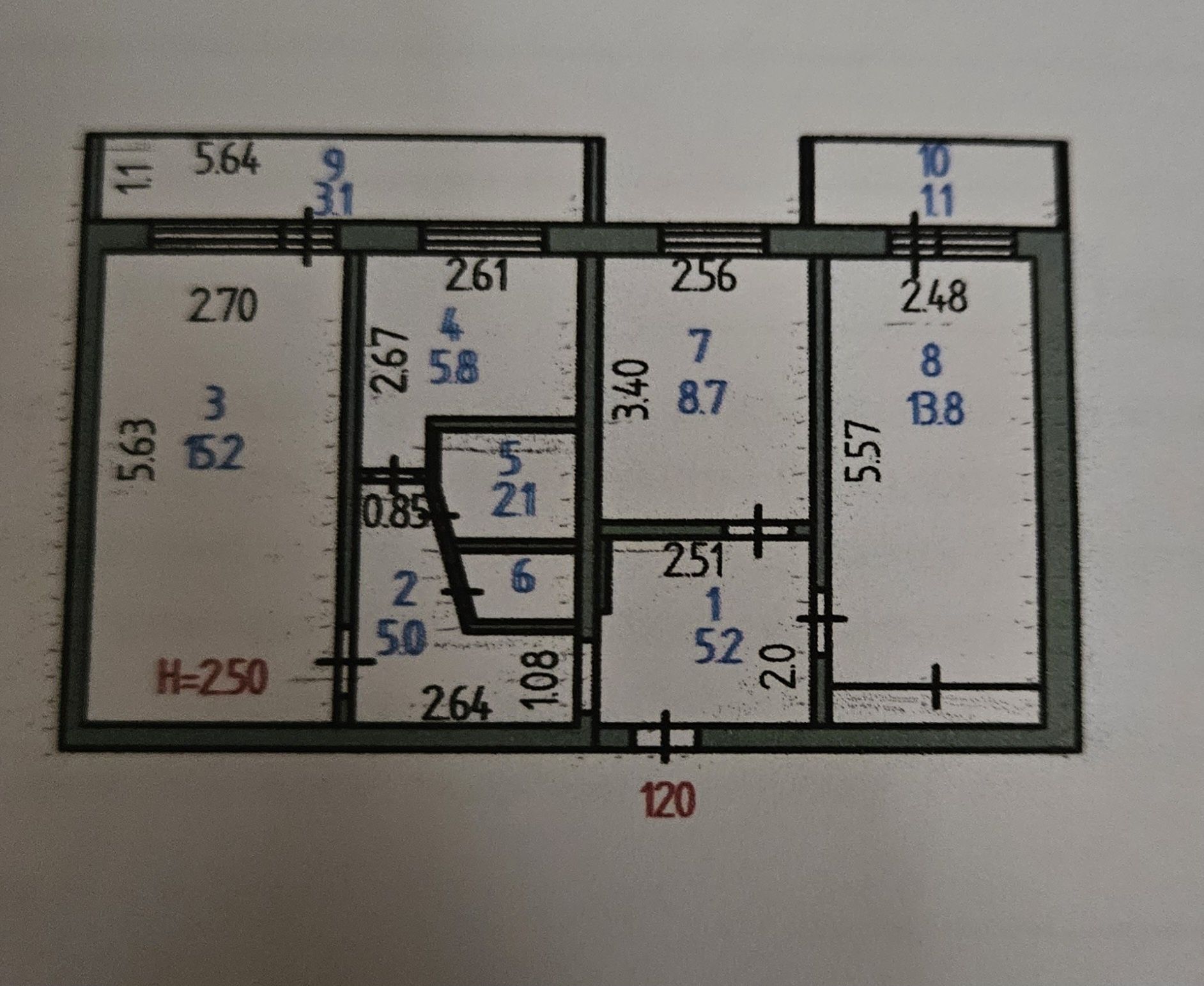 Продам 3х комнатную кв