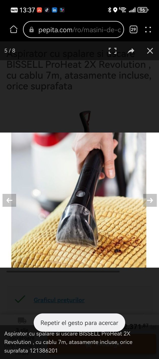 Aspirator cu spalare si uscare BISSELL ProHeat 2X Revolution
