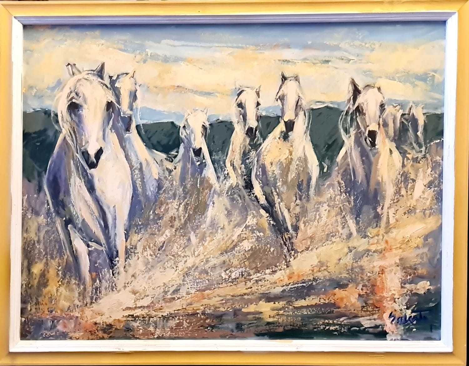 Virgil Salantiu, Tablou "Lipitani la apus"/ "Galop in apa"