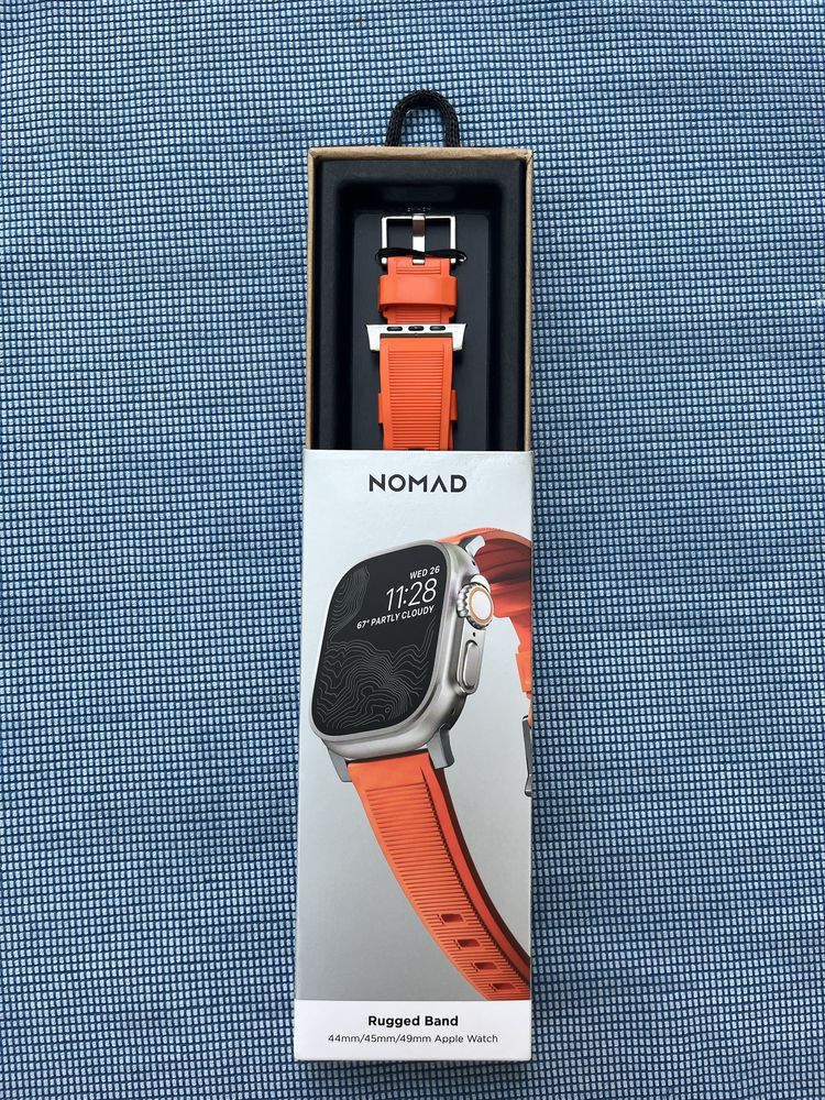 Силиконова на кайшка за Apple watch 44/45/49 NOMAD Rugged Band Apple w