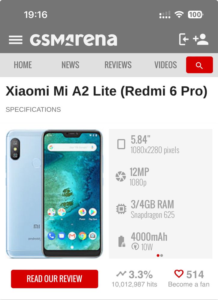 Xiaomi A2 lite Gold