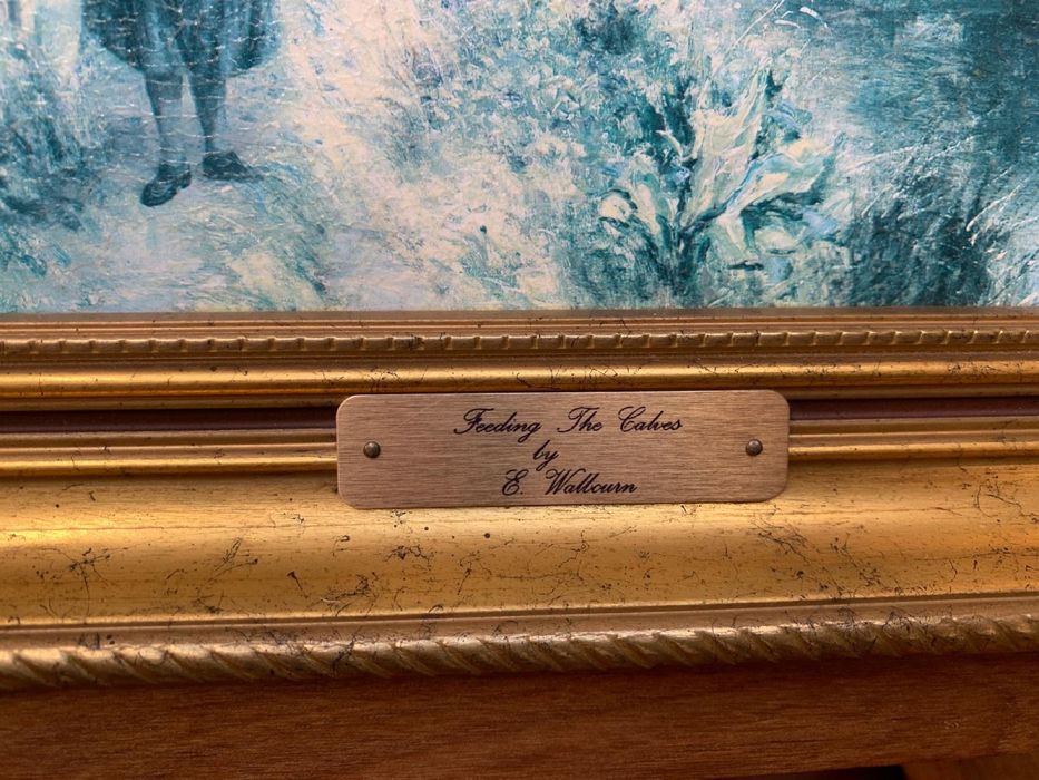 Tablou pictat in rama de lemn